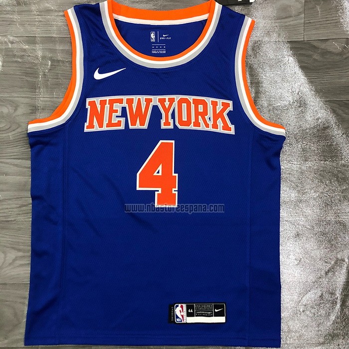 Camiseta New York Knicks Derrick Rose NO 4 Icon Azul